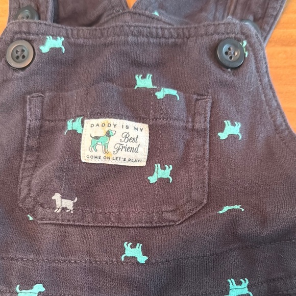 Carters Kids Overalls with Dog Print blue 18months - Picture 2 of 6